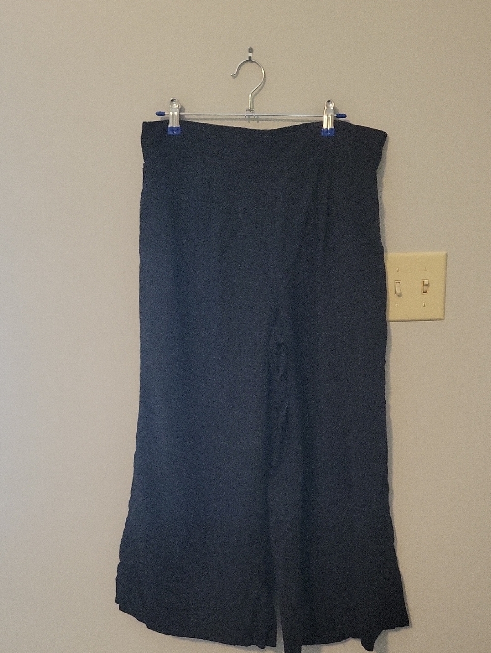 Wide Leg Crop Linen Blend Pants